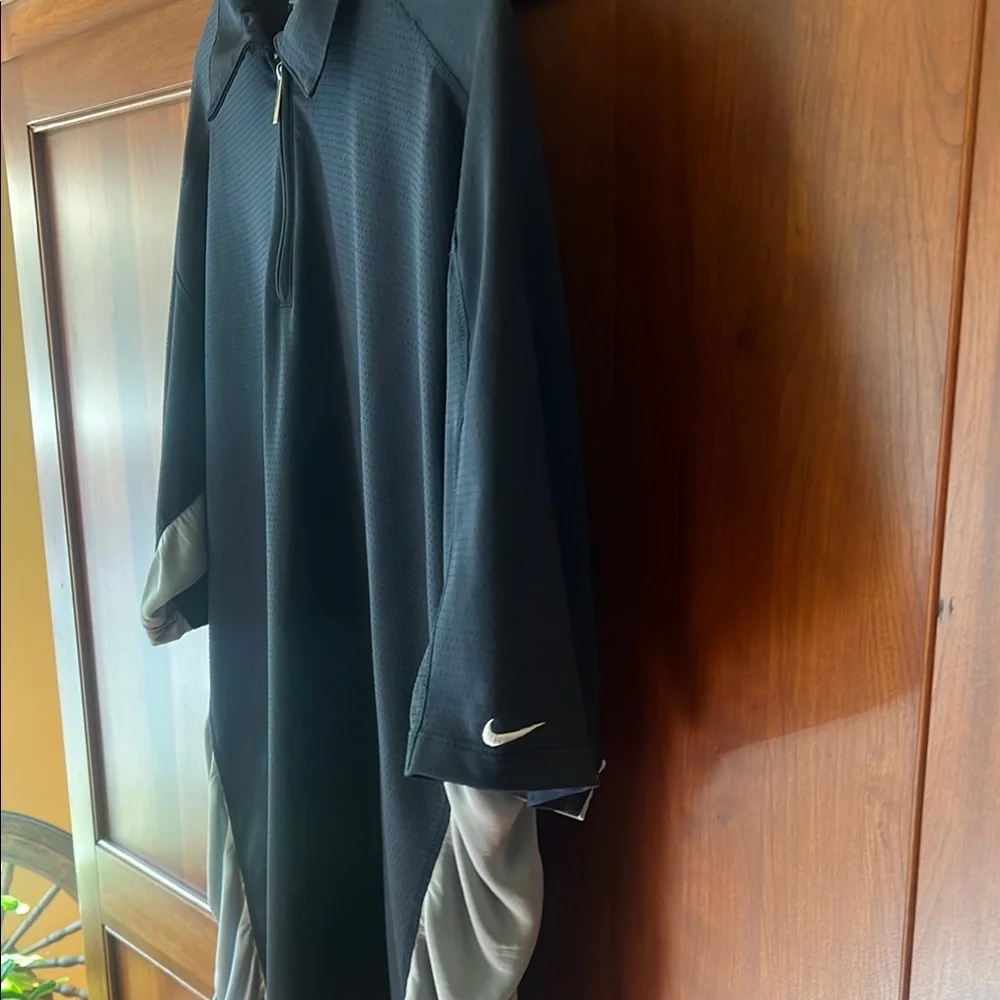 Nike Blue and Gray Athletic Polo Shirt
